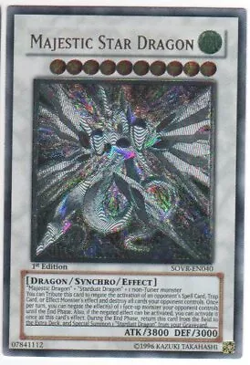 Yugioh! LP Majestic Star Dragon - SOVR-EN040 - Ultimate Rare - Unlimited Edition • $27.10