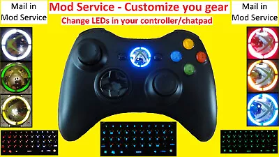 Mod Service - Change Your Xbox 360 Wireless Controller And Chatpad LEDs • $15