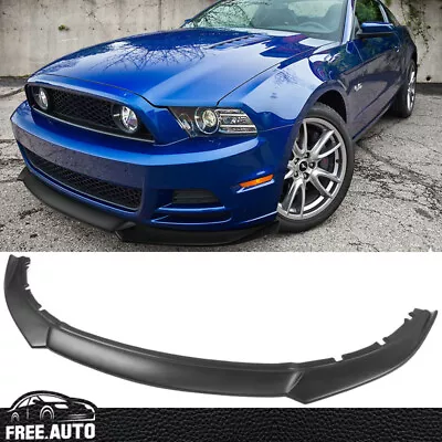 Fits 13-14 Ford Mustang IKON Style Front Bumper Lip Spoiler PP Unpainted Black • $129.99