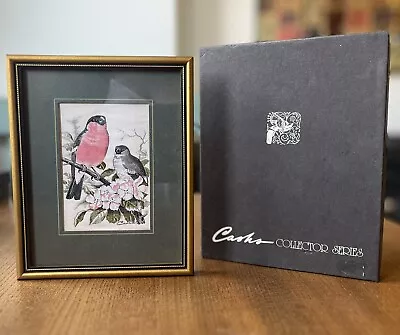 Vintage J&J Cash’s Collector Series BULLFINCH Silk Woven Framed Picture *Boxed • £9.99