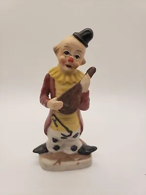 Vintage 1970s Porcelain Hobo Clown 6  Musical Instrument Mandolin Made In Korea • $17.99