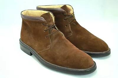 Martin Dingman Men's Brown Suede Nubuck Leather Chukka Boots Size 9 Us Italy Euc • $58.12