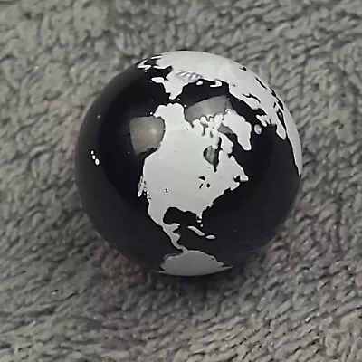 Vintage Glass Marble World Map Earth Globe White Dark Purple  • $9.99