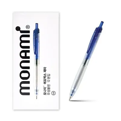 Monami Ball Point Pen Gel Pen FX Zeta Blue Color 0.5mm F5 Ink - 12 Pcs (1 Dozen) • $18.99