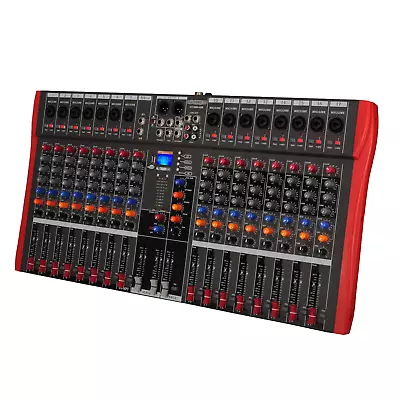 16 Channel USB Mixing Console Bluetooth Live Studio Audio DJ Sound Mixer Board • $124.99