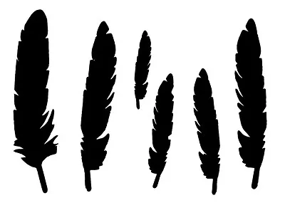 Feather Bird Feathers Stencil Card Craft Quilting Airbrush Tattoo Free Post • $13.98