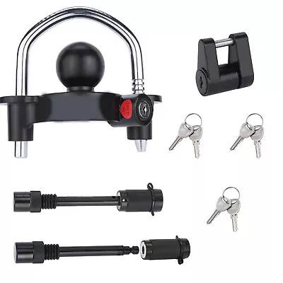 $47.99 • Buy 4PCS Trailer Hitch Security Lock Set,  Ball Hitch Lock,2 Pin Lock,Coupler Lock