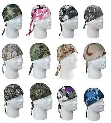 Headwraps - Camo Military Camouflage - All Colors - Do-Rag Biker Bandana • $8.99