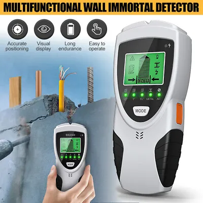 5 In 1 Digital Stud Finder Wood Metal Pipe Wire Wall Sensor Scanner LCD Detector • £14.99