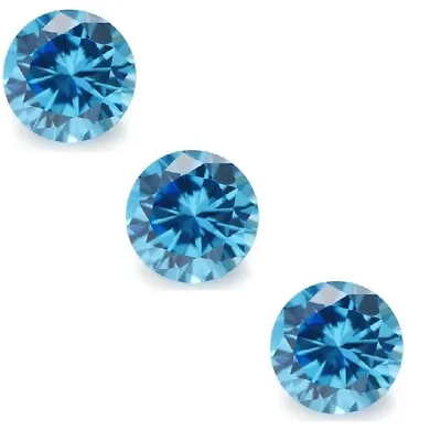 Certified Loose Blue Diamond 2.1mm VS2 Clarity  3 Pcs Lot • $80