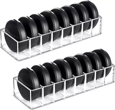 2 Pack Clear Acrylic Makeup Compact Organizer 8 Spaces Vanity Organizer • $39.97