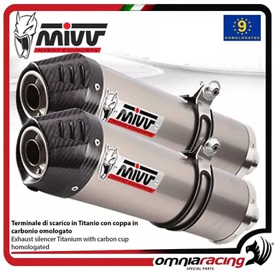 Mivv Pair Of Exhausts Oval Approved Titanium Ducati Multistrada 1100 2006-2009 • $876.16