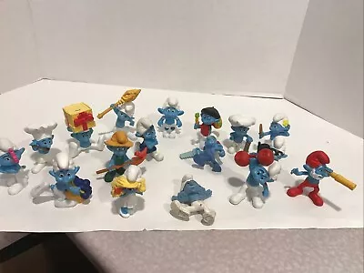 Vintage Peyo  Smurfs Figures  Lot Of 17 2011  Smurfs PVC McDonalds • $22