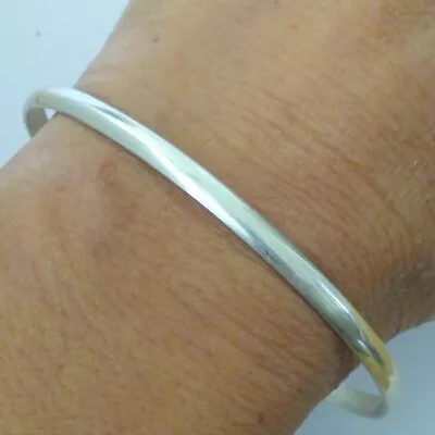 Vintage TAXCO Sterling Eternity Smooth Classic Stackable Bangle Bracelet 925 • $19.99