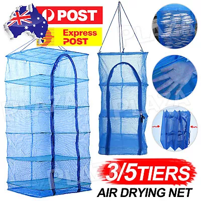 3/5 Tiers Air Drying Net Vegetable Dehydrator Fruit Meat Fishing Jerky Food • $14.85