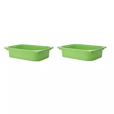 (Lot Of 2) Ikea Trofast Storage Box Green  16 ½ X 11 ¾ X 4   New 503.080.02 • $37.02