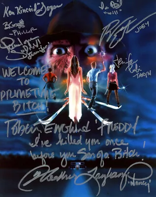 A NIGHTMARE ON ELM STREET 3 CAST SIGNED X 8 8x10 PHOTO ENGLUND FREDDY BECKETT • $1265