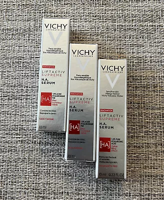 3X Vichy Liftactiv Supreme H.A. Serum 1.5% Hyaluronic Acid 10mL Travel Size #A 8 • $16.65