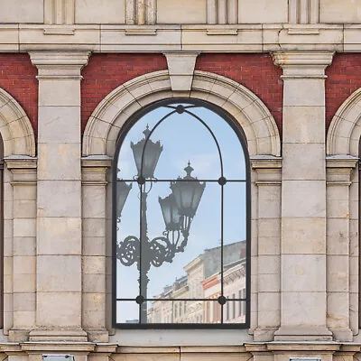 £59.95 • Buy Large 100cm Window Garden Mirror Metal Frame Indoor Outdoor Arch Floral Decor UK