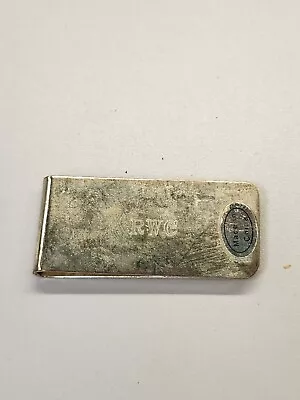 Vintage Silver Money Clip Engraved RWC • $8