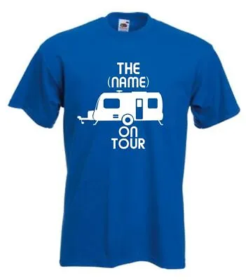 Caravan On Tour T-shirt Personalised Camping Tshirt Glamping Name T Shirt • £11.99