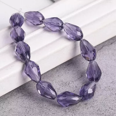 Teardrop 5x3mm 7x5mm 12x8mm 15x10mm 18x12mm Faceted Crystal Glass Loose Beads • $3.85