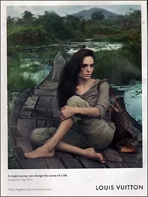 2011 Print Ad Louis Vuitton Cambodia Actress Angelina Jolie Photo     02/09/24 • $8