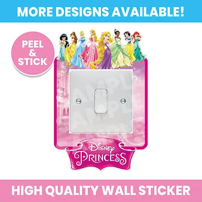 Disney Princess Light Switch Surround Wall Sticker Decal Kids Bedroom • £2.99