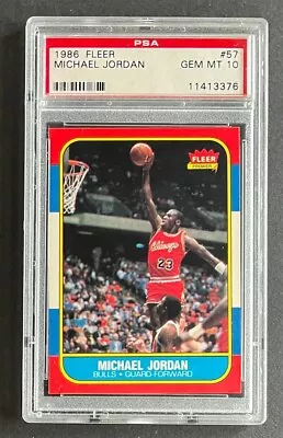 1986 Fleer #57 Michael JORDAN - PSA 10 Rookie RC • $269999.99