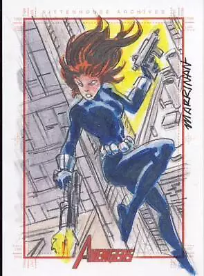 2012 Marvel Greatest Heroes Avengers Sketch Card Marrinan Black Widow B • $149.99