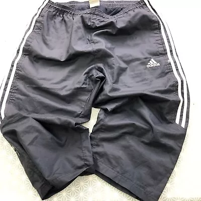 Adidas Wind Wet Look Silky Retro NYLON Track Pants Xl Shorts Shiny Cal Surf • £20