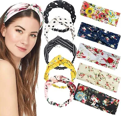 £2.59 • Buy Adult Stretchy Twist Knot Head Wrap Headband Knotted Hairband Ladies Hair Band 