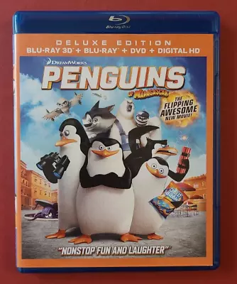 Penguins Of Madagascar 3D (Blu-ray 3D/2D/DVD 3-disc 2015 Digital) DreamWorks • $8.99