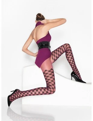 £9.80 • Buy Wolford Kate Pattern Tights - Festival/Black - M UK 14/16