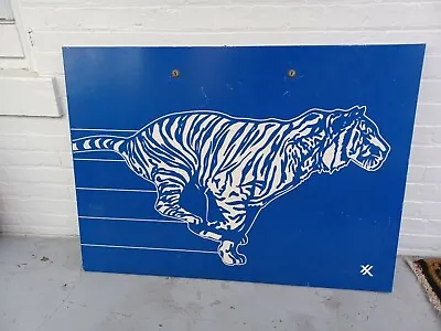 Vintage Exxon Gasoline & Oil Metal Blue  Tiger Sign • $295