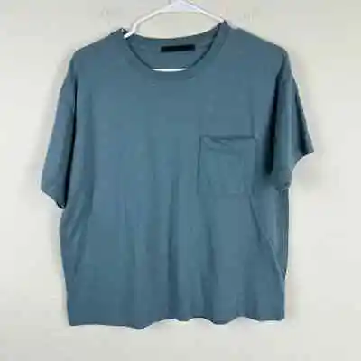 Jenni Kayne Woman's Vintage Pocket T-Shirt Blue Gray S/s 100% Cotton Size S • $38.61