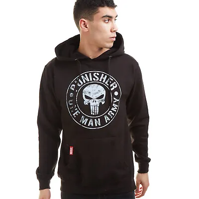 £29.99 • Buy Official Marvel Mens Punisher One Man Army Pullover Hood Black S - XXL