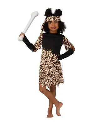 £10.99 • Buy Child Cave Girl Fancy Dress Costume With Matching Accessories