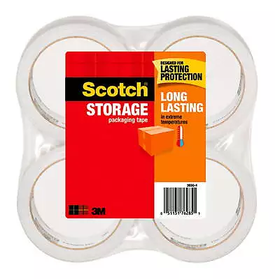 Long Lasting Storage Packaging Tape 1.88 In X 54.6 Yd 4 Rolls • $16.85