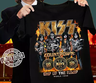 Hot Kiss - The Final Tour End Of The Road World Tour Basic Black T Shirt DT297 • $18.99