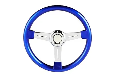 Boat BLUE Steering Wheel W/ Adapter 3 Spoke Boats With 3/4  Tapered Key Marine • $124.99