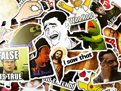 10-100 Throwback Memes And Funny References Sticker Pack Waterbottle Laptop • $2.49