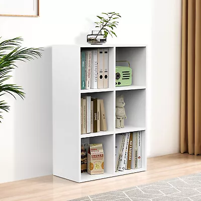 Advwin Bookshelf 3 Tier Cube Display Shelf Storage Stand Cabinet Bookcase White • $89.90