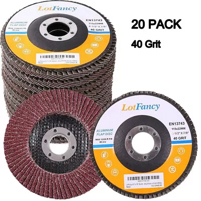 20 Packs 4.5  4-1/2 Flap Disc 40 Grit Angle Grinder Sanding Grinding Wheels Set • $21.84