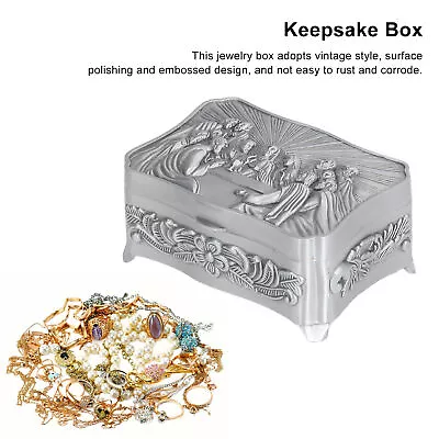 Keepsake Box Embossed Design Vintage Jewelry Box Wide Application Exquisite • $38.09