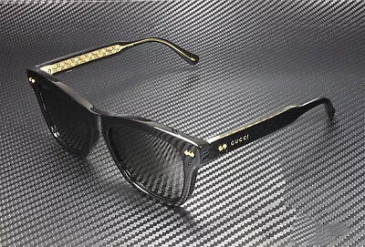 GUCCI GG0910S 001 Black Grey Square Rectangle Men's 53 Mm Sunglasses • $261.63