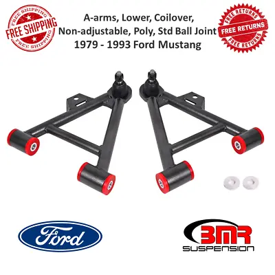 BMR Lower Non-Adj Control A-Arms Coilover Std Ball Joint Black For Ford Mustang • $309.81