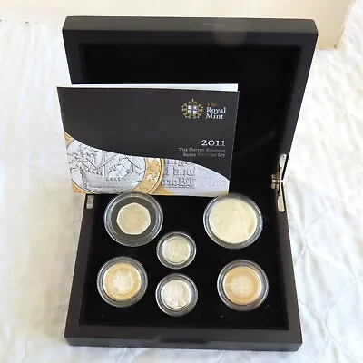 2011 ROYAL MINT PIEDFORT 6 COIN SILVER PROOF SET - Boxed/coa • £199.95