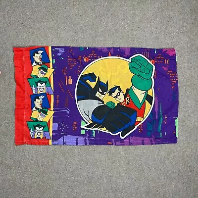 Vintage Batman Robin Pillow Case Double Sided DC Comics 1995 Multicolor • $12.95