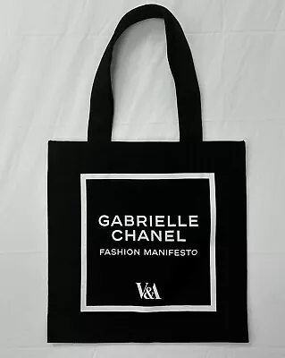 Gabrielle Chanel Fashion Manifesto V&a Museum Limited Black Shopper Tote Bag New • £29.99